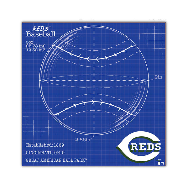 Wholesale MLB2108-Ball Blueprint 10x10 / M2108-Cincinnati Reds