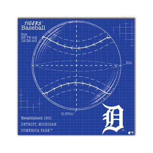 Wholesale MLB2108-Ball Blueprint 10x10 / M2108-Detroit Tigers