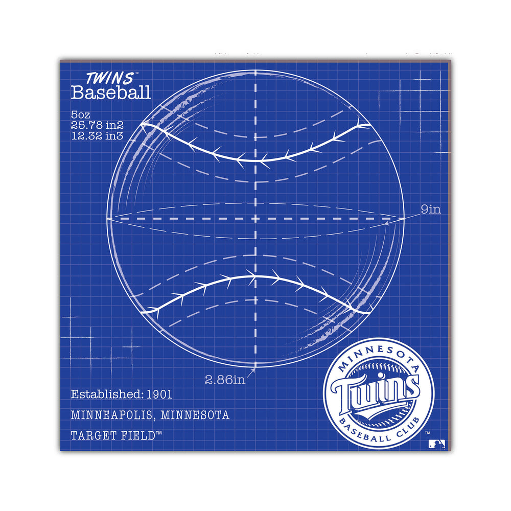 Wholesale MLB2108-Ball Blueprint 10x10 / M2108-Minnesota Twins