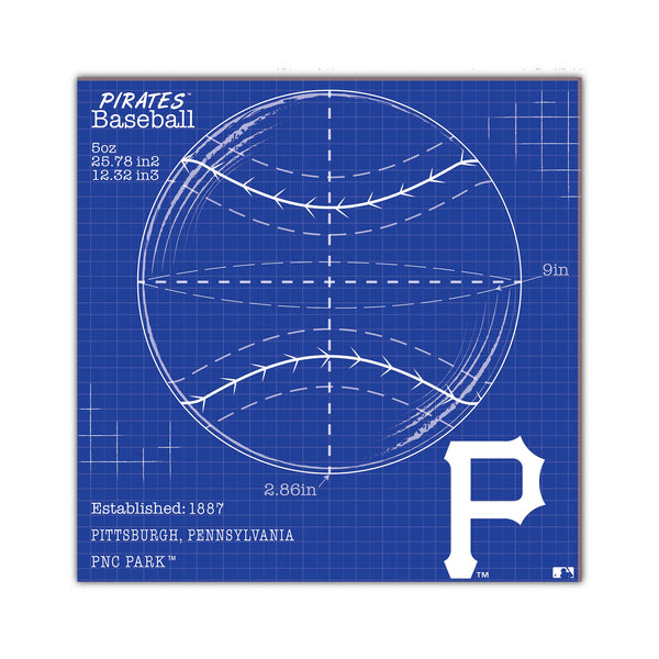 Wholesale MLB2108-Ball Blueprint 10x10 / M2108-Pittsburgh Pirates