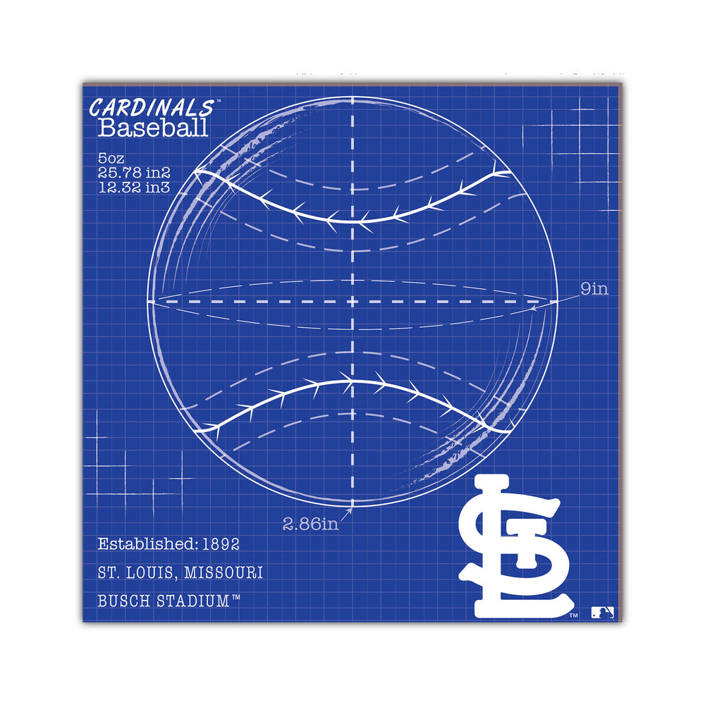 Wholesale MLB2108-Ball Blueprint 10x10 / M2108-St. Louis Cardinals
