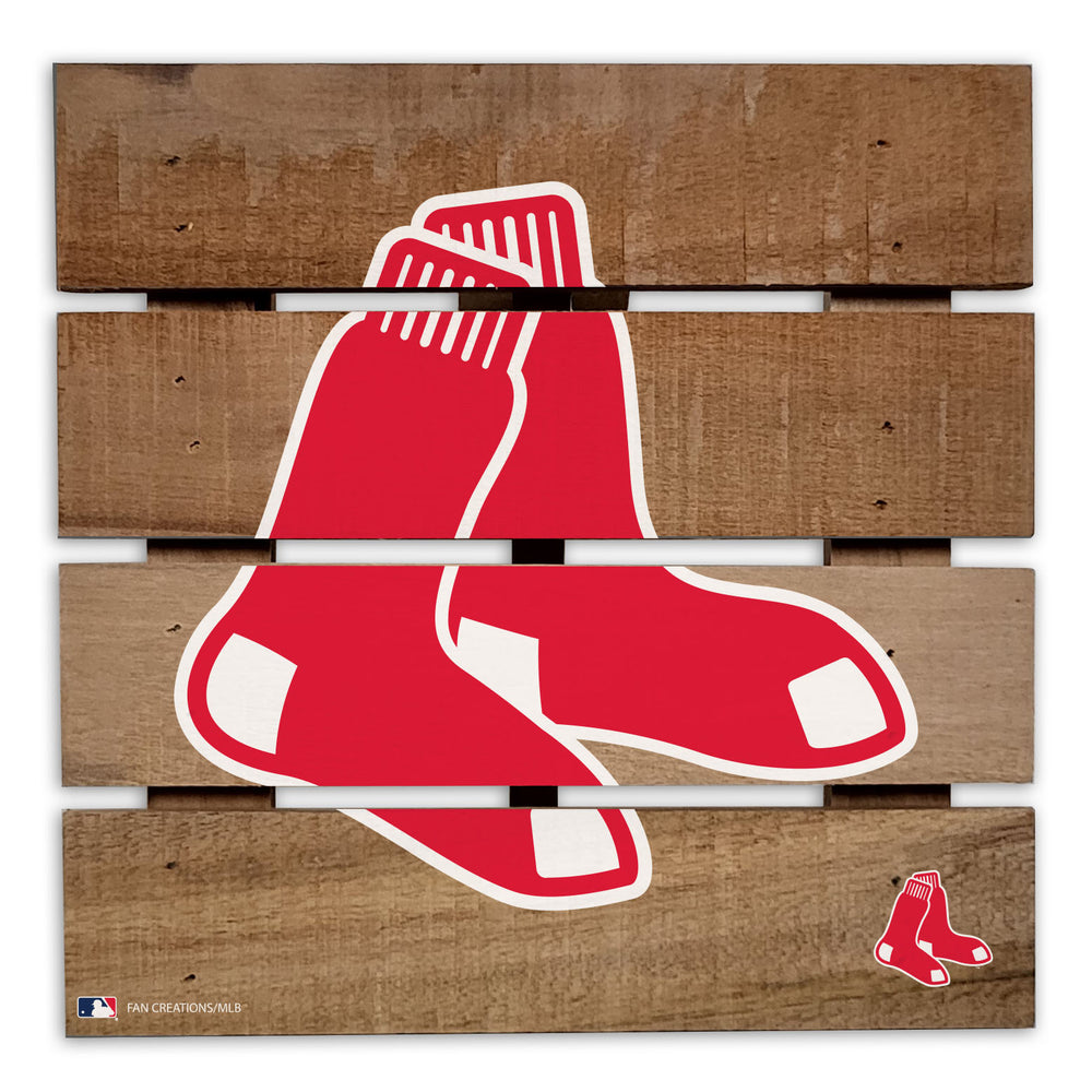 Wholesale MLB2122-Wooden 8in Hotplate / M2122-Boston Red Sox