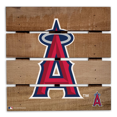 Wholesale MLB2122-Wooden 8in Hotplate / M2122-Los Angeles Angels