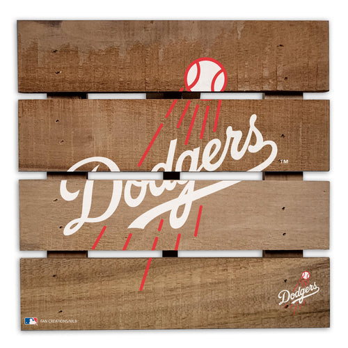 Wholesale MLB2122-Wooden 8in Hotplate / M2122-Los Angeles Dodgers