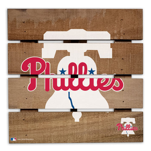 Wholesale MLB2122-Wooden 8in Hotplate / M2122-Philadelphia Phillies