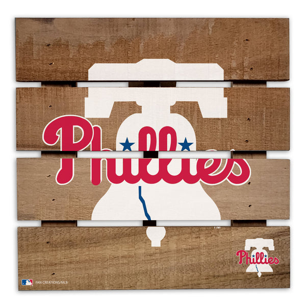 Wholesale MLB2122-Wooden 8in Hotplate / M2122-Philadelphia Phillies