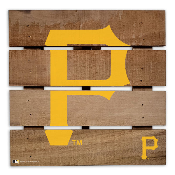 Wholesale MLB2122-Wooden 8in Hotplate / M2122-Pittsburgh Pirates