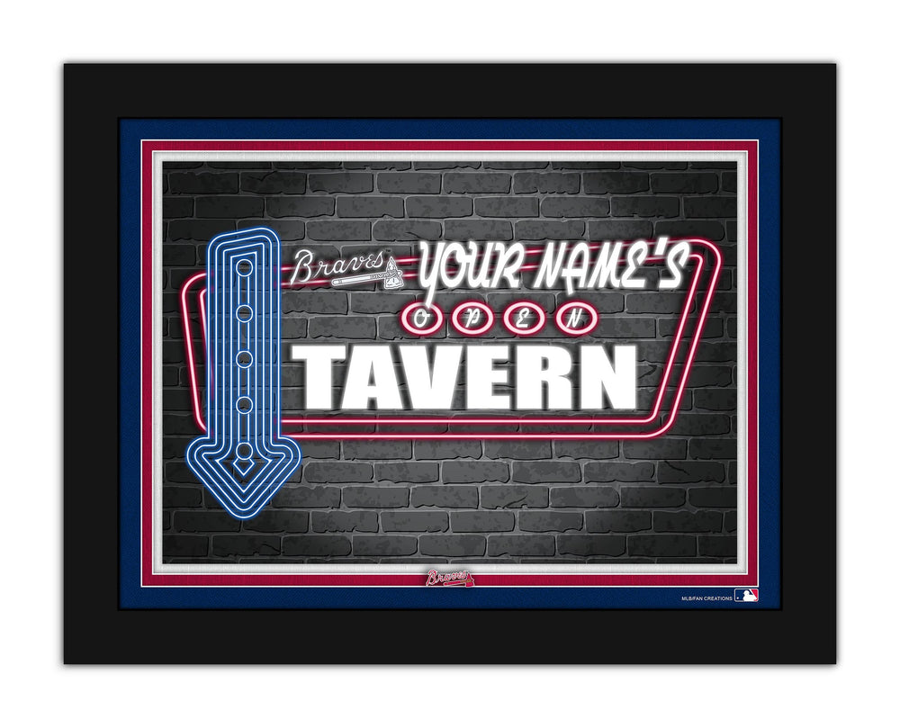 Wholesale MLB2127-Neon Tavern 12x16 / M2127-Atlanta Braves