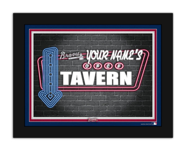 Wholesale MLB2127-Neon Tavern 12x16 / M2127-Atlanta Braves