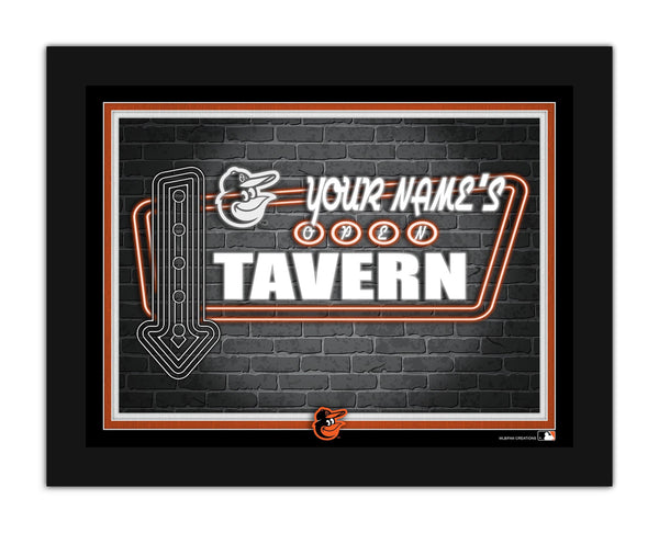 Wholesale MLB2127-Neon Tavern 12x16 / M2127-Baltimore Orioles