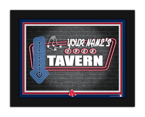 Wholesale MLB2127-Neon Tavern 12x16 / M2127-Boston Red Sox