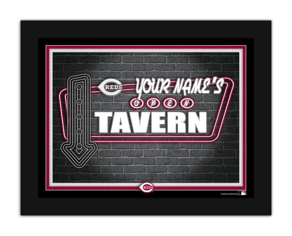 Wholesale MLB2127-Neon Tavern 12x16 / M2127-Cincinnati Reds