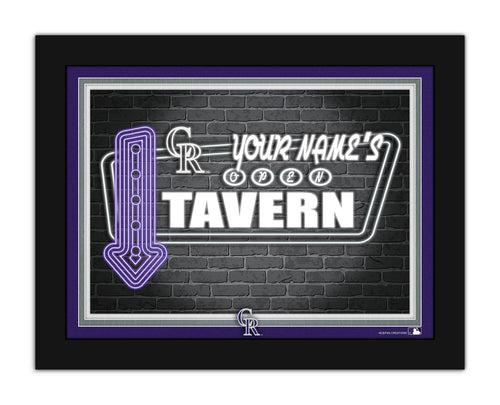 Wholesale MLB2127-Neon Tavern 12x16 / M2127-Colorado Rockies