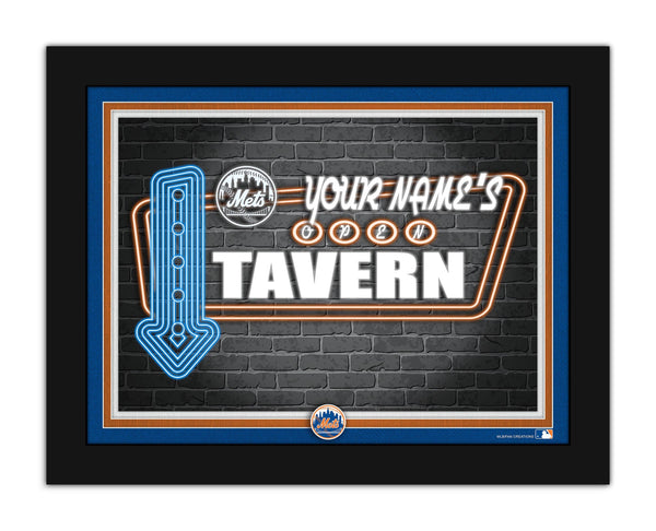 Wholesale MLB2127-Neon Tavern 12x16 / M2127-New York Mets