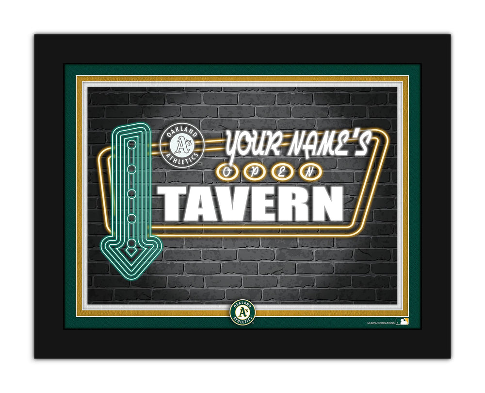 Wholesale MLB2127-Neon Tavern 12x16 / M2127-Oakland Athletics