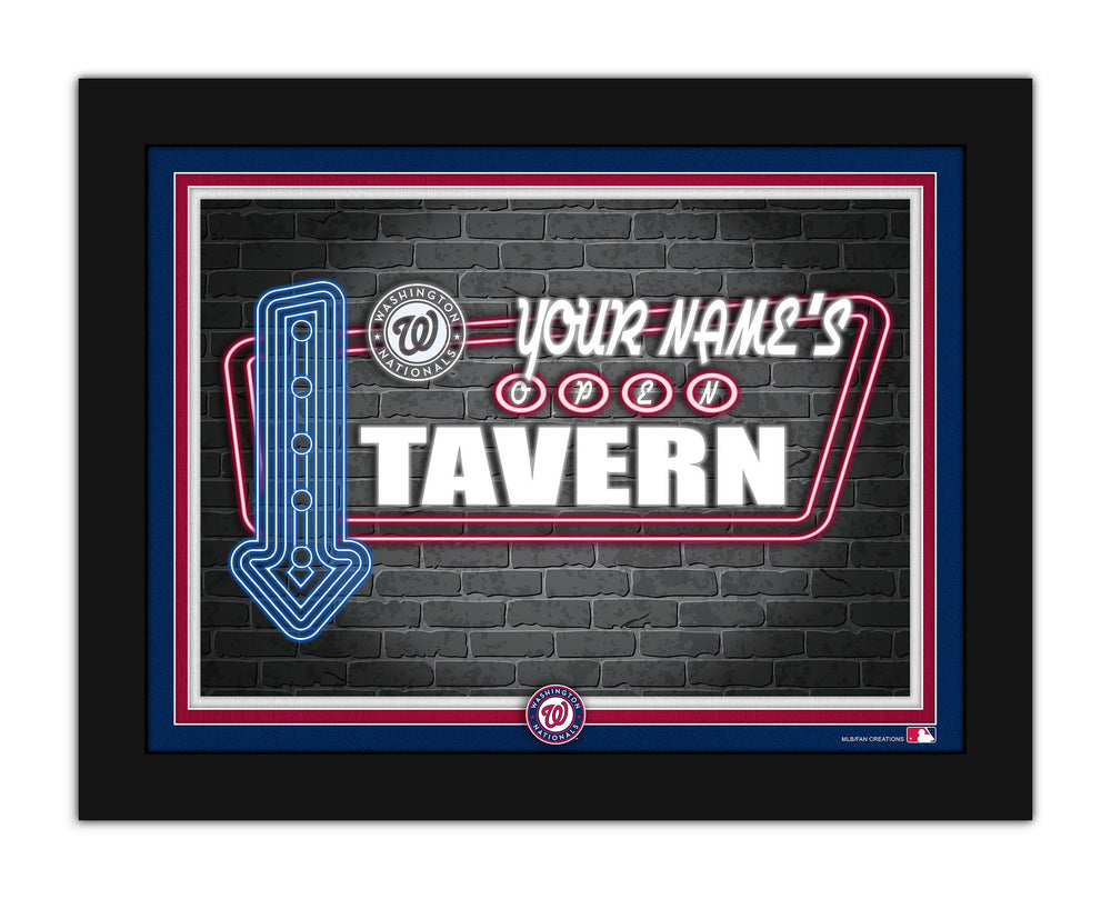 Wholesale MLB2127-Neon Tavern 12x16 / M2127-Washington Nationals