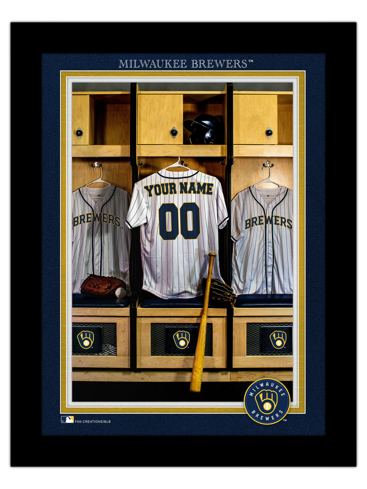 Wholesale MLB2130-Locker Room Single Jersey 12x16 / M2130-Milwaukee Brewers