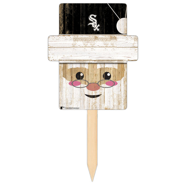 Wholesale MLB2147-Santa Head Yard Stake / M2147-Chicago White Sox