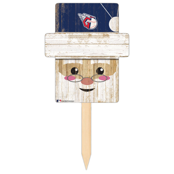 Wholesale MLB2147-Santa Head Yard Stake / M2147-Cleveland Guardians