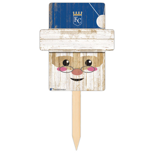 Wholesale MLB2147-Santa Head Yard Stake / M2147-Kansas City Royals