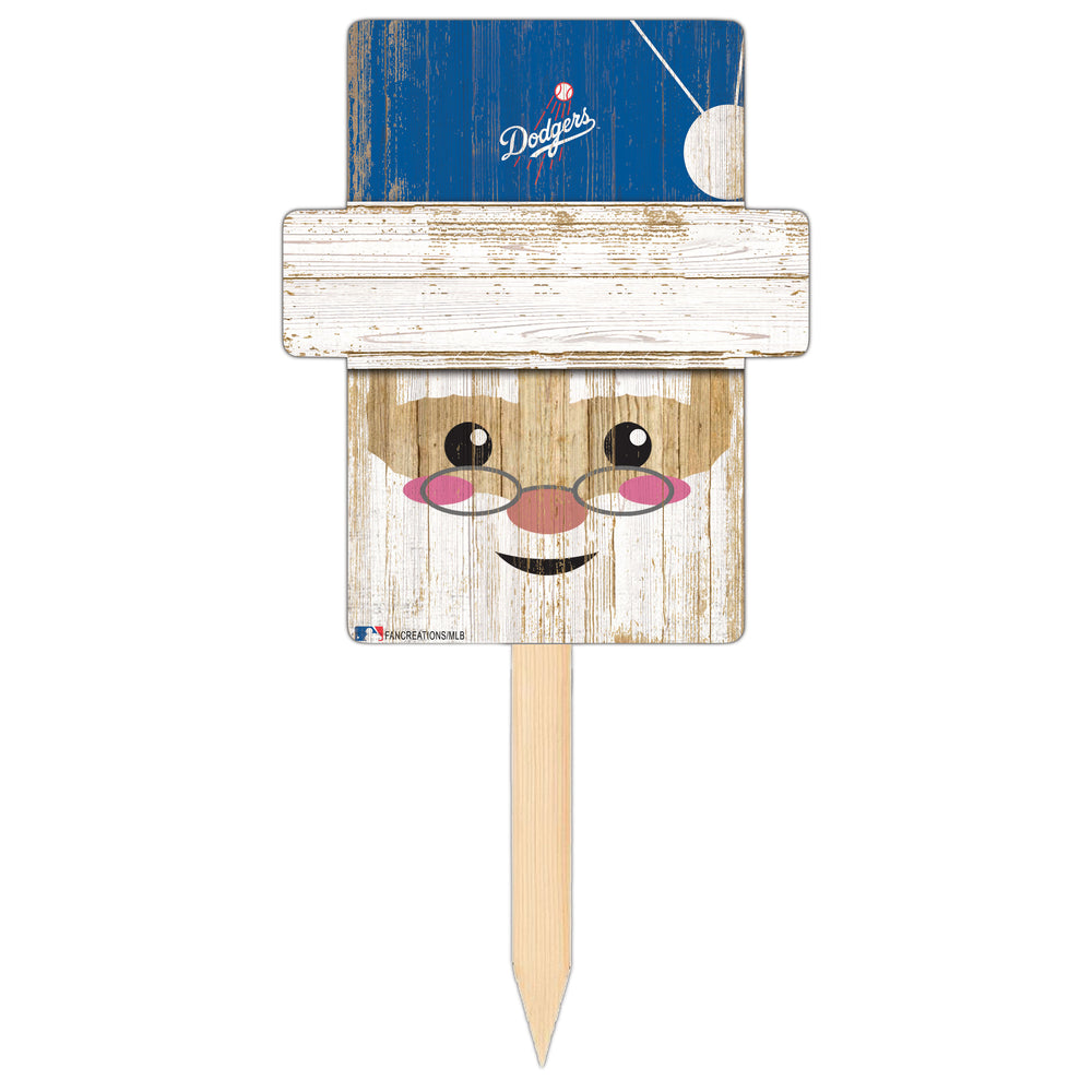 Wholesale MLB2147-Santa Head Yard Stake / M2147-Los Angeles Dodgers