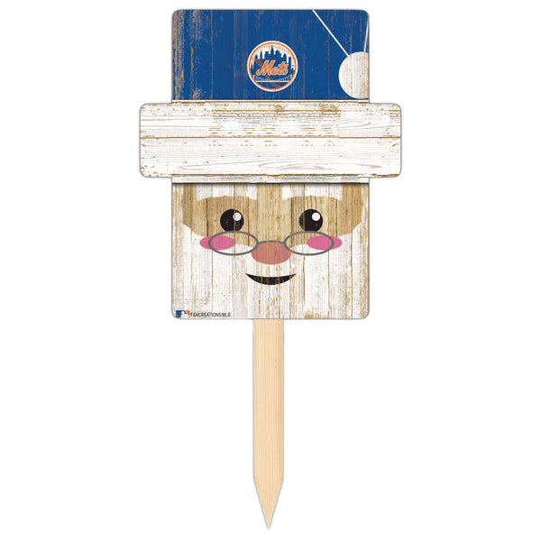 Wholesale MLB2147-Santa Head Yard Stake / M2147-New York Mets