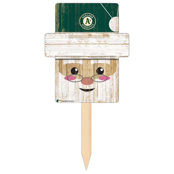 Wholesale MLB2147-Santa Head Yard Stake / M2147-Oakland Athletics