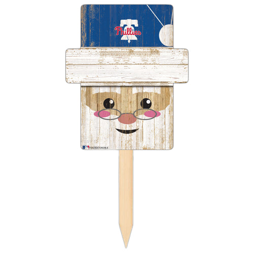 Wholesale MLB2147-Santa Head Yard Stake / M2147-Philadelphia Phillies