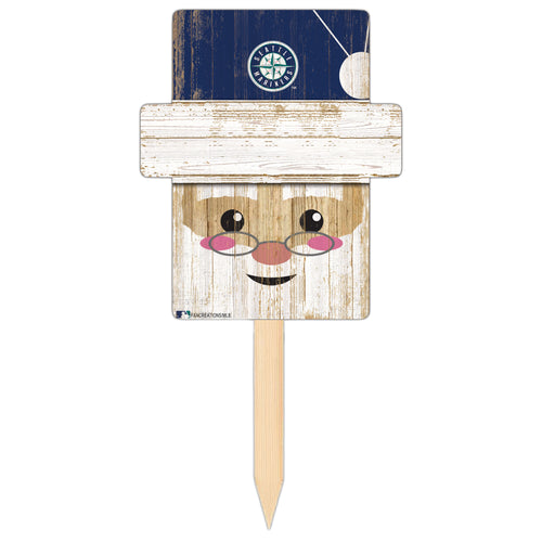 Wholesale MLB2147-Santa Head Yard Stake / M2147-Seattle Mariners