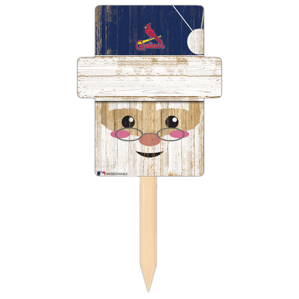 Wholesale MLB2147-Santa Head Yard Stake / M2147-St. Louis Cardinals