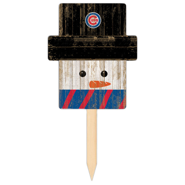 Wholesale MLB2148-Snow Man Head Yard Stake / M2148-Chicago Cubs