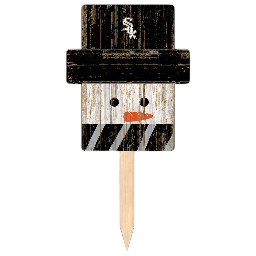 Wholesale MLB2148-Snow Man Head Yard Stake / M2148-Chicago White Sox