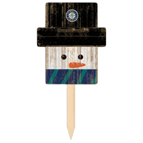 Wholesale MLB2148-Snow Man Head Yard Stake / M2148-Seattle Mariners