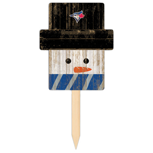 Wholesale MLB2148-Snow Man Head Yard Stake / M2148-Toronto Blue Jays