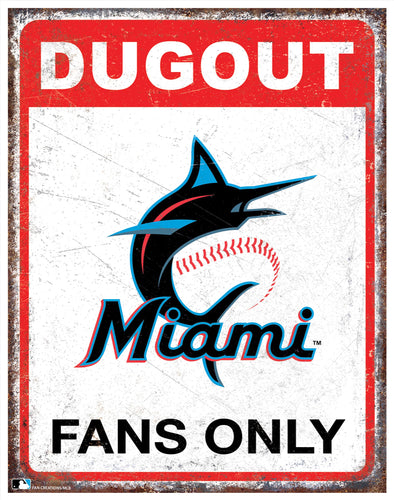 Wholesale MLB2155-Dugout Metal Sign / M2155-Miami Marlins