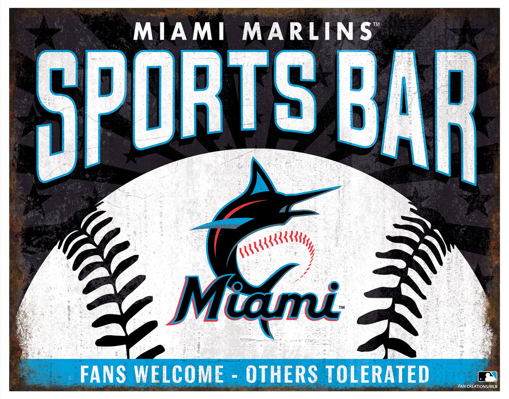 Wholesale MLB2165-Sports Bar Metal Sign / M2165-Miami Marlins