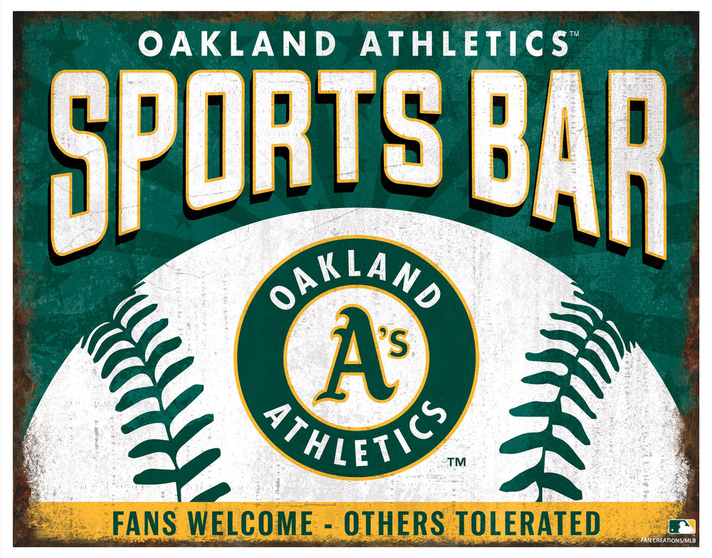 Wholesale MLB2165-Sports Bar Metal Sign / M2165-Oakland Athletics