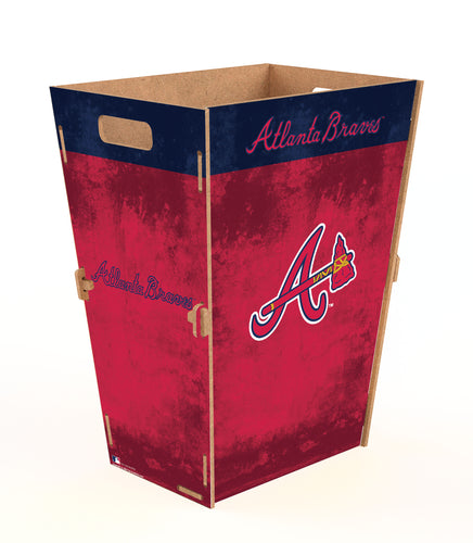 Wholesale MLB2173-Waste Can Flat Pack Large / M2173L-Atlanta Braves