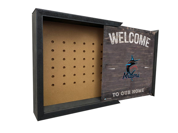 Wholesale MLB2174-12 inch Secret Wall Case / M2174-Miami Marlins