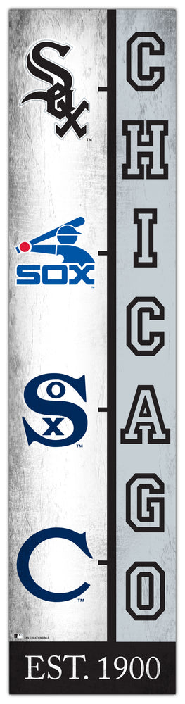 Wholesale MLB2210-Team Logo Progression 6x24 / M2210-Chicago White Sox