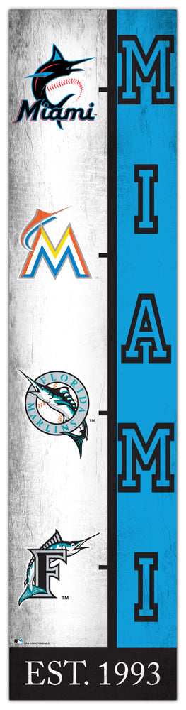 Wholesale MLB2210-Team Logo Progression 6x24 / M2210-Miami Marlins