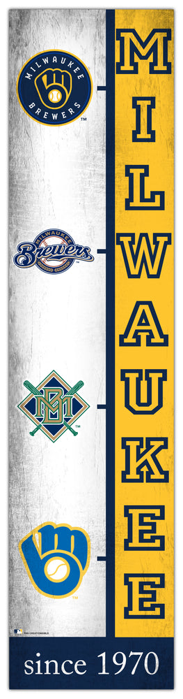 Wholesale MLB2210-Team Logo Progression 6x24 / M2210-Milwaukee Brewers