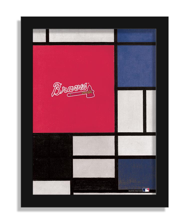 Wholesale MLB2212-Team Composition Fine Art 12x16 / M2212-Atlanta Braves