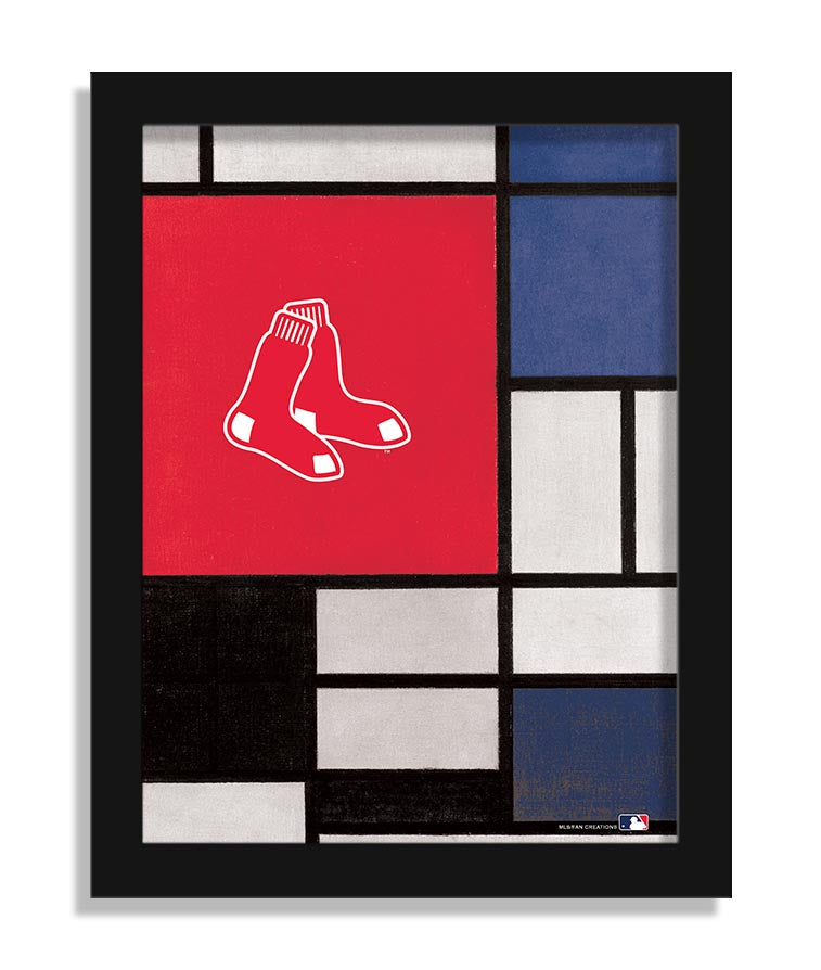 Wholesale MLB2212-Team Composition Fine Art 12x16 / M2212-Boston Red Sox