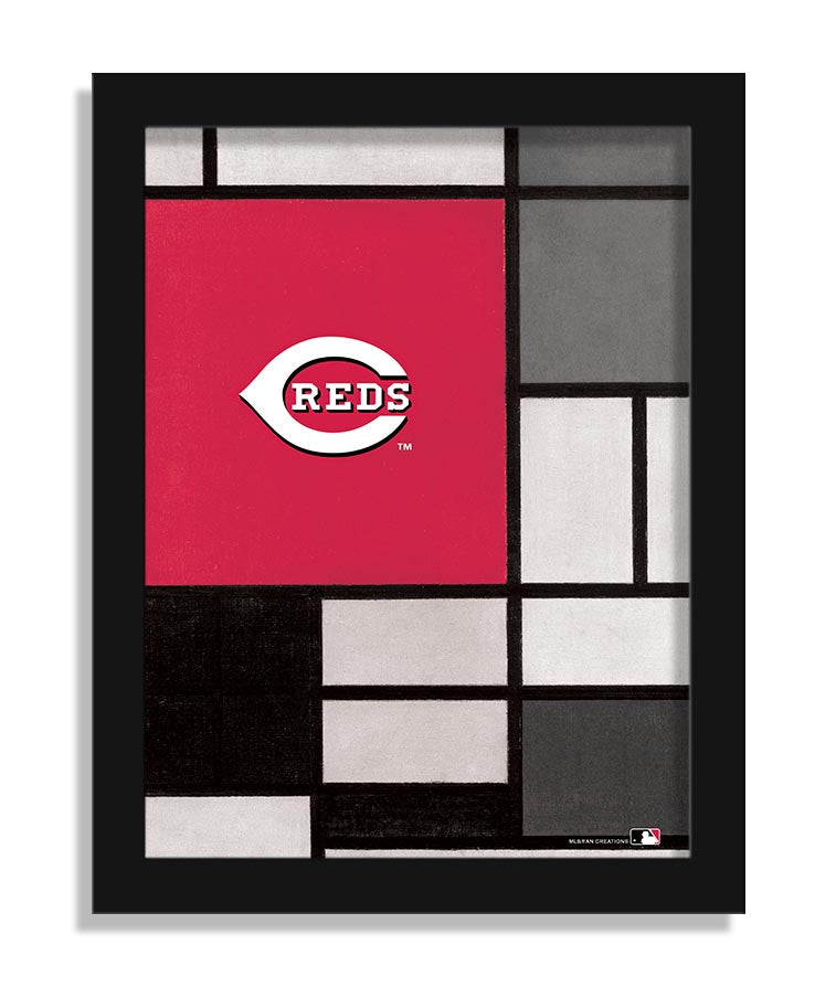 Wholesale MLB2212-Team Composition Fine Art 12x16 / M2212-Cincinnati Reds