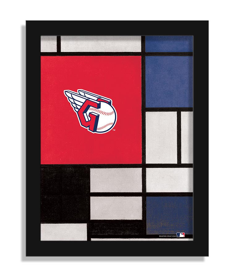 Wholesale MLB2212-Team Composition Fine Art 12x16 / M2212-Cleveland Guardians