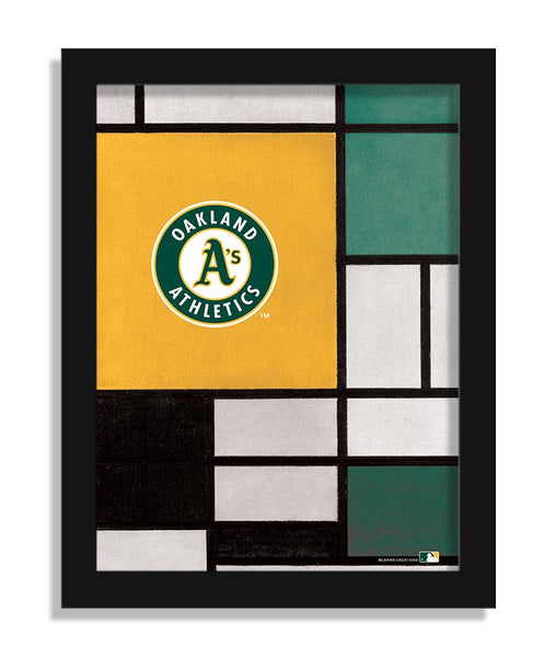 Wholesale MLB2212-Team Composition Fine Art 12x16 / M2212-Oakland Athletics