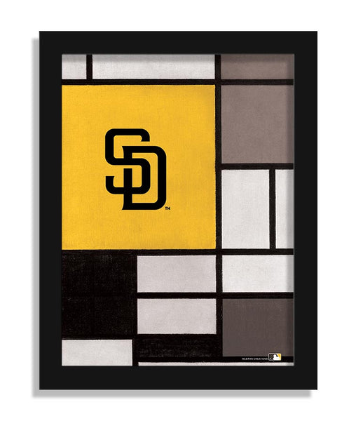 Wholesale MLB2212-Team Composition Fine Art 12x16 / M2212-San Diego Padres