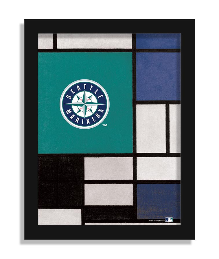 Wholesale MLB2212-Team Composition Fine Art 12x16 / M2212-Seattle Mariners