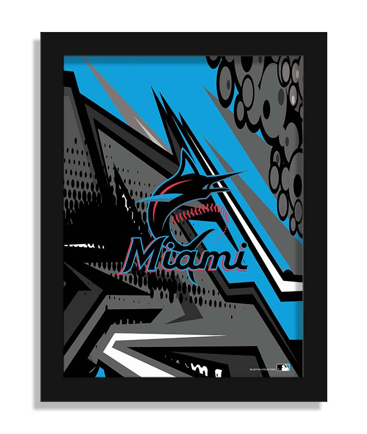 Wholesale MLB2214-Team Comic 12x16 / M2214-Miami Marlins